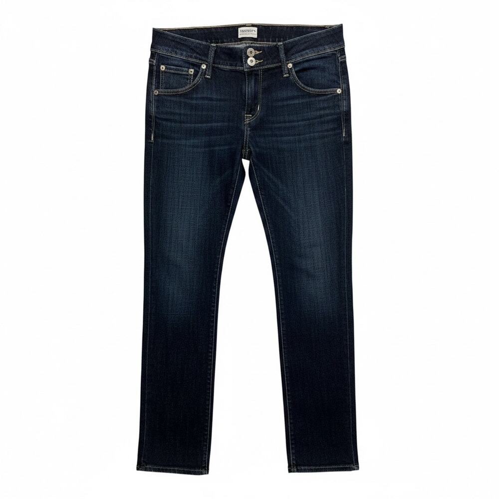 Hudson Skinny Jeans Y2K Low Rise Collin Flap Skinny Dark Wash Denim Stretch 26